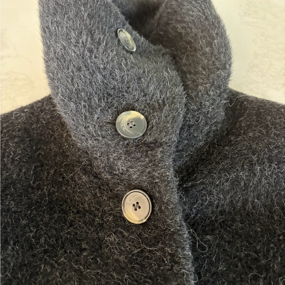 Yell Charcoal Grey boxy 100% alpaca women’s coat. P - Picture 9 of 16